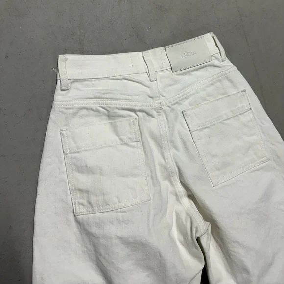 Studio Nicholson x Isko SELVEDGE DENIM Jeans Size 00 White Women’s Relaxed Flare & Wide Leg